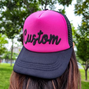 Custom 3D PUFF Print Trucker Hat, Personalized Foam Hat, Unisex Mesh Trucker Hat, Party Trucker Hats, Baseball Cap, High Crown Hat