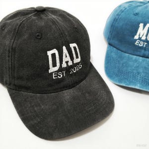 Personalized Dad Embroidered Hat | Custom Grandpa Hat with Est Year | Vintage Baseball Cap for New Dad | Father&#39;s Day Gift for Dad