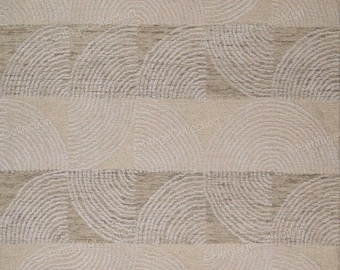 Alfombra de lana tejida a mano con mosaico de arco color marfil, moderna, texturizada, color beige neutro, lujosa, para decoración de áreas.