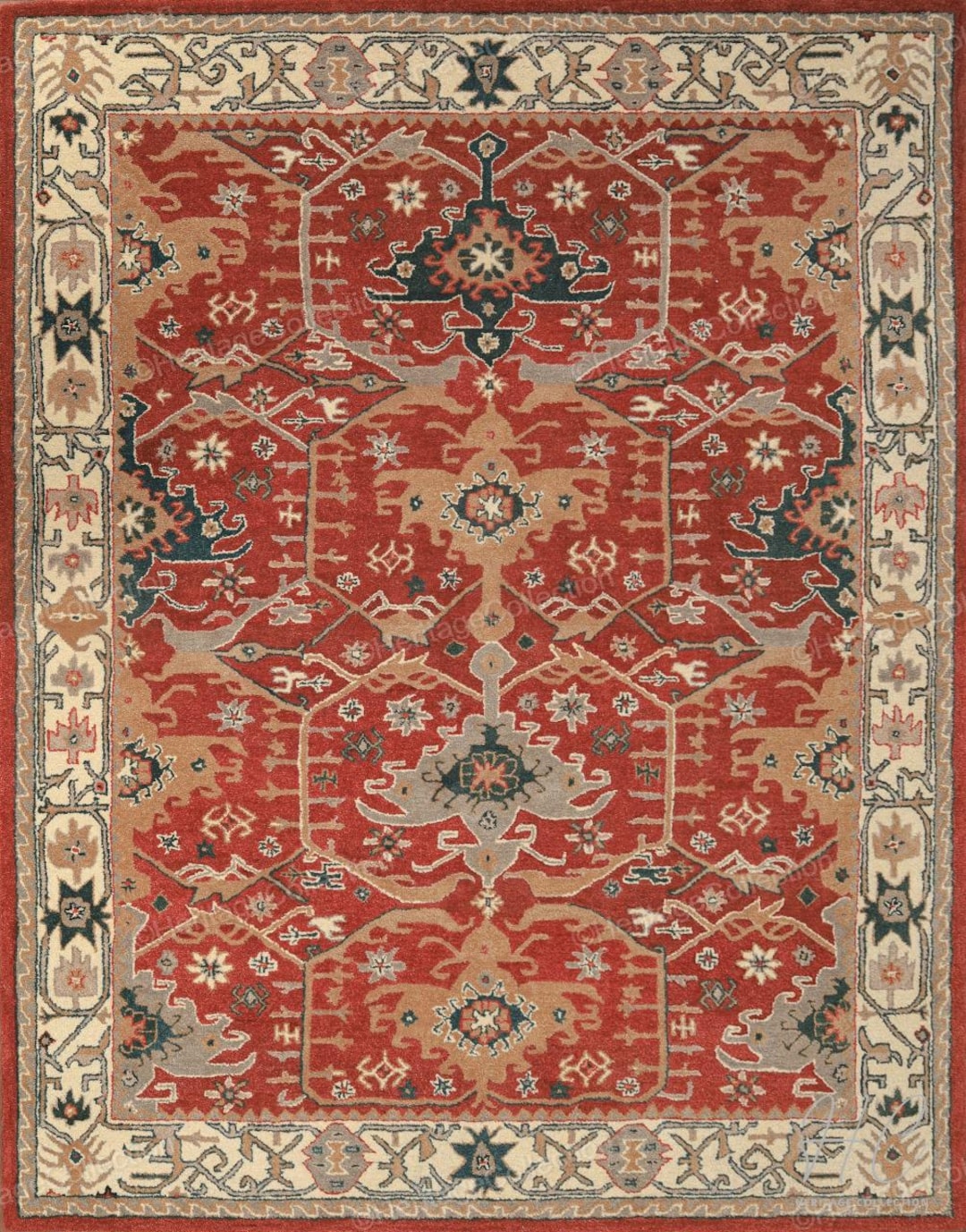 Red Tuft Rug Red Hand-tufted Wool Area Rug - Etsy