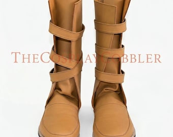 Luke Skywalker Boots, Black Leather Jedi Cosplay Footwear, Handmade Star Wars Costume Boots, Custom Comic Con Jedi Outfit
