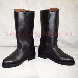 Custom-Made Star Wars Imperial Officer Boot, Galactic Empire Uniform Boot, Cosplay Costume Boot, Genuine Leather Boot, Black Leather Boot