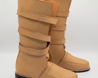 Star Wars Jedi Luke Skywalker Boots, Jedi Knight Cosplay Costume, Genuine Leather Military Boot, Sci-Fi Space Costume Footwear