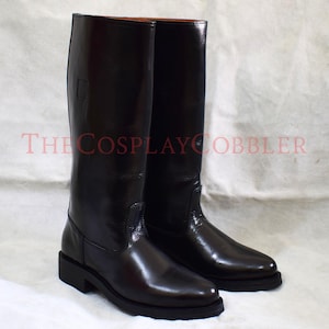 Custom-Made Star Wars Imperial Officer Galactic Boots, Cosplay Costume Boot, Genuine Leather Boot, Black Boot, Officer Boot, Ankle High Boot