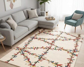 Botanical Frame Hand-Tufted Carpet