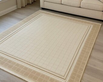 Royal Ivory Lattice – Hand-Knotted Viscose Silk Rug