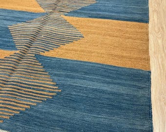 Sahara Weave – Hand-Woven Wool Dhurrie