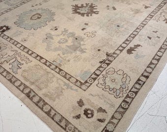 Timeless Anatolian Oushak with Faded Botanicals