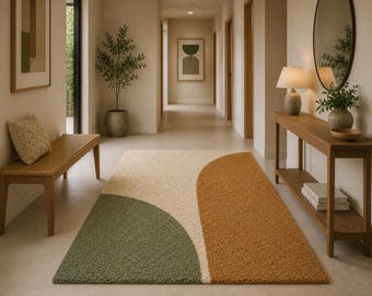 Terra Curve Hand Tufted Wool Carpet