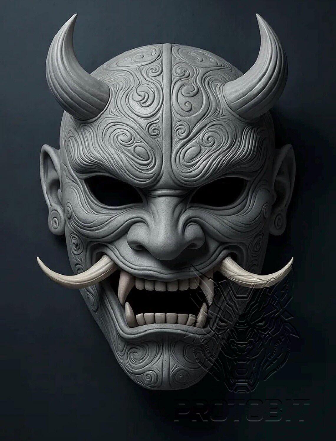 Wearable Oni Mask Full Face - Etsy