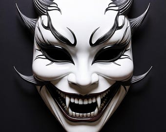 3D Printed Oni Mask | Wearable Mask | Cosplay or Display Piece