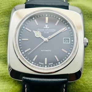 Vintage Jaeger le-Coultre Club Manual Automatic Wrist Watch Black Dial, Gift for him, Swiss watch, Highly collectable watch,Gift for Him