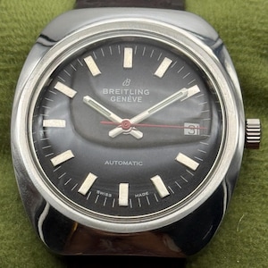 1980&#39;s Vintage Breitling 25 Jewels Automatic day date Wrist Watch. Gift for him, Swiss watch, Highly collectible watch,swiss movement