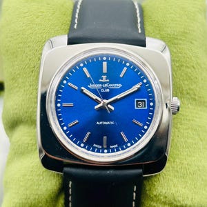 Vintage Jaeger le-Coultre Club Manual Automatic Wrist Watch Blue Dial, Gift for him, Swiss watch, Highly collectable watch