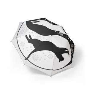 Chic Cat-Themed Semi-Automatic Umbrella | Elegant Travel Accessory | Gift for Cat Lovers | Stylish Rain Gear | Cute Black and White [...]