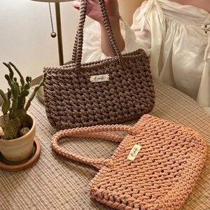 Merry Crochet Axelväska – Handgjord Plånbok i Vintage-stil – Bomullsväska i Specialfärg