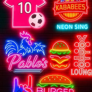 Custom Neon UV Logo Sign, Business Logo Sign, Neon Sign, Business Name Neon sign, LED Logo Sign, Custom Shop Sign