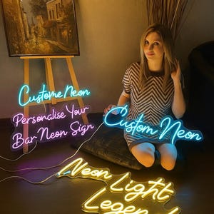 Custom Neon Sign | LED Neon Sign | Neon Sign Light | Neon Sign | Aesthetic Custom Neon Sign | Wedding Sign | Room decor| Wall decor