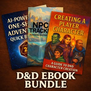 D&D One-Shot Adventure Ebook Bundle: AI DM und Spielerhandbücher (PDF)