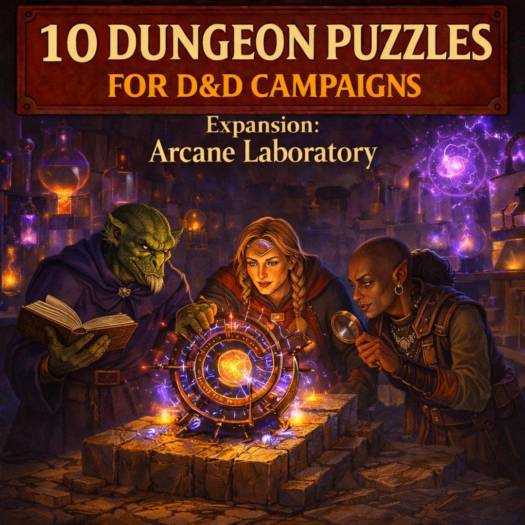 Arcane Laboratory Dungeon Puzzles, 5e RPG Encounters (digital Download ...