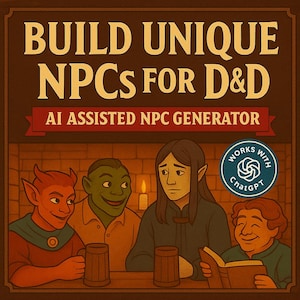 NPC Creation Book | Dungeons & Dragons NPC Creator | Bonus Printable Trackers