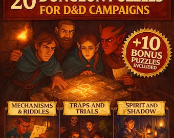 DnD Dungeon Puzzles, Fallen, Rätsel, 5e Game Master Ressourcen (druckbare PDF)