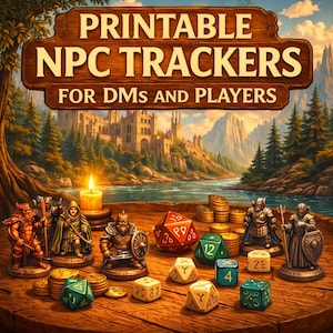 D&D NPC Tracker Sheets: Printable Character Trackers for DMs and Players (A4 PDF)
