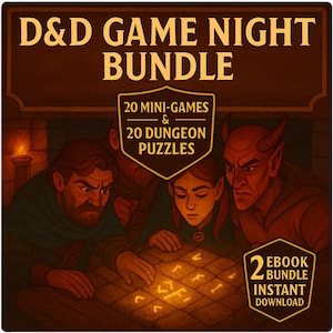 DnD Game Night Bundle: 20 Mini-Games & Dungeon Puzzles (PDF Download)