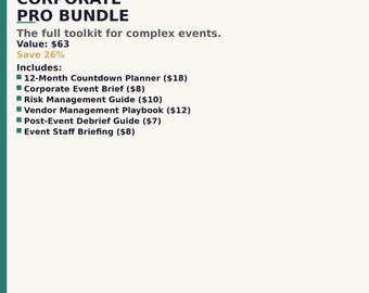 Bundle 2: Corporate Event Pro Bundle