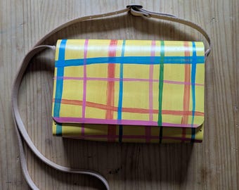Sac fait main en bois et cuir