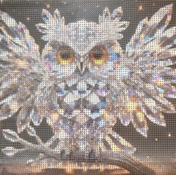 DIY Diamond Art Owl: Pre-Sorted 12x12" Full Round Drill. BACK in STOCK!