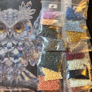 DIY Diamond Art Owl: Pre-Sorted 12x12" Full Round Drill. BACK in STOCK! Bild 2