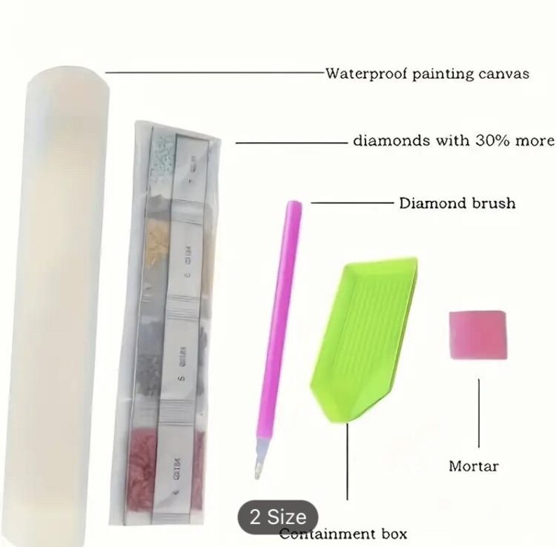 K&ouml;nnte beinhalten: Ein Diamant-Malset mit wasserdichter Leinwand, Diamanten, einem Diamantstift, einem M&ouml;rtel und einer Aufbewahrungsbox. Das Set enth&auml;lt 30 % mehr Diamanten.