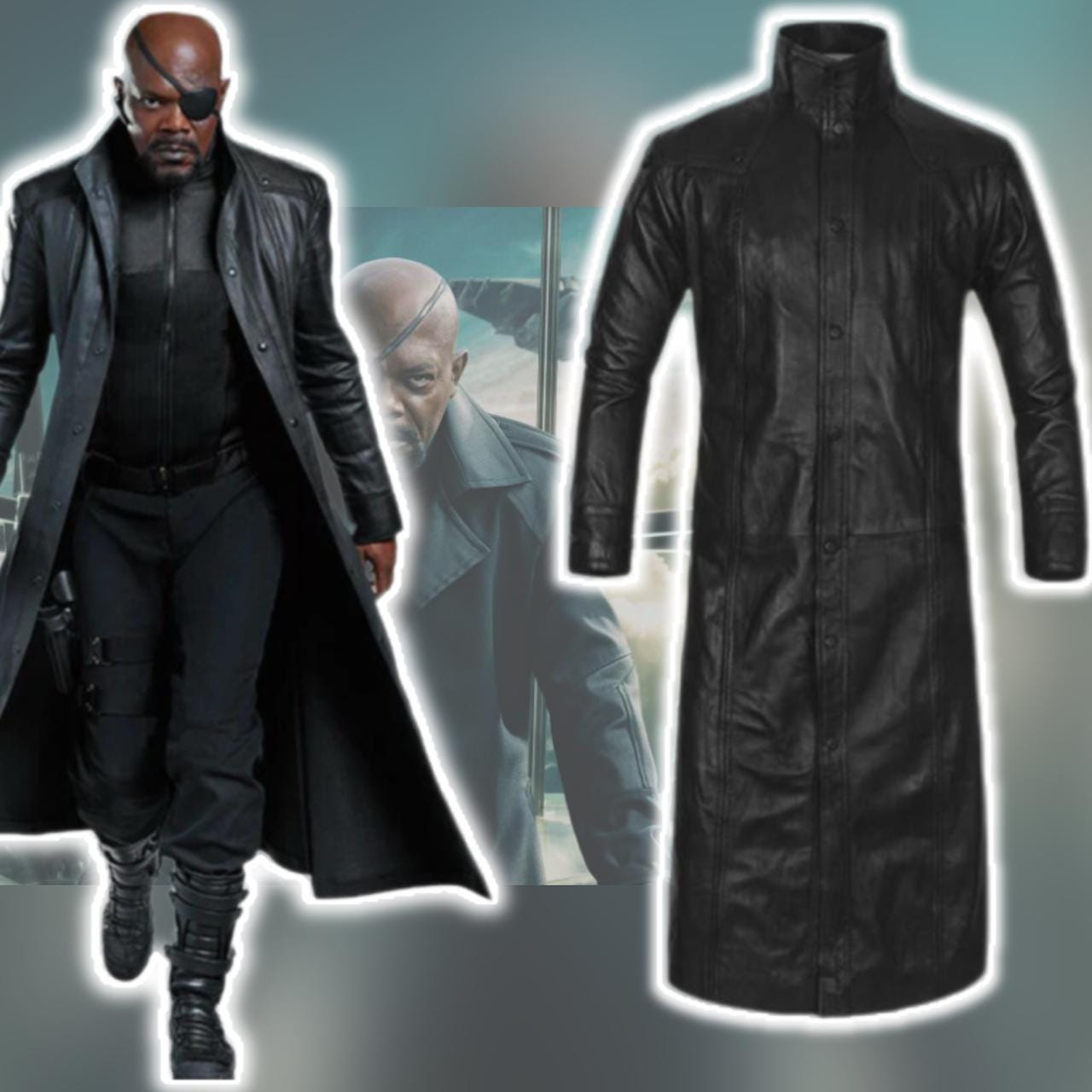 Leather Trench Coat Nick Fury Jacket The Avengers Nick Fury Leather Trench  Coat Made To Measure, image size:1280x1280