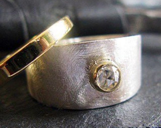 Rose Cut Diamond Engagement Ring Size 6