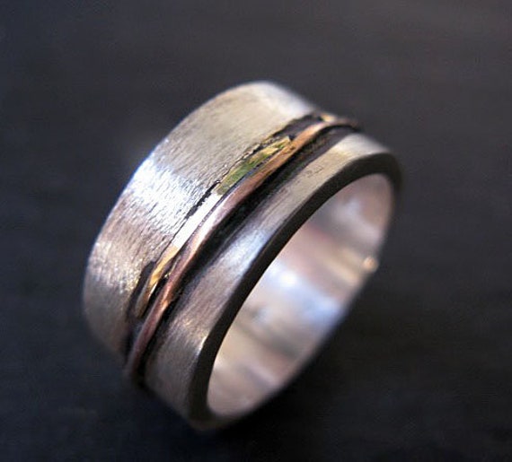 Mens Wedding Band Size 9 3/4 Wedding Ring 10mm Oxidized Ring | Etsy
