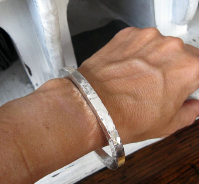 Mens Silver Bracelet Mens Silver Cuff Hammered Silver Cuff Hand Forged Heavy Silver Bracelet Fine Silver Rustic Silver Bracelet Artisan Mens