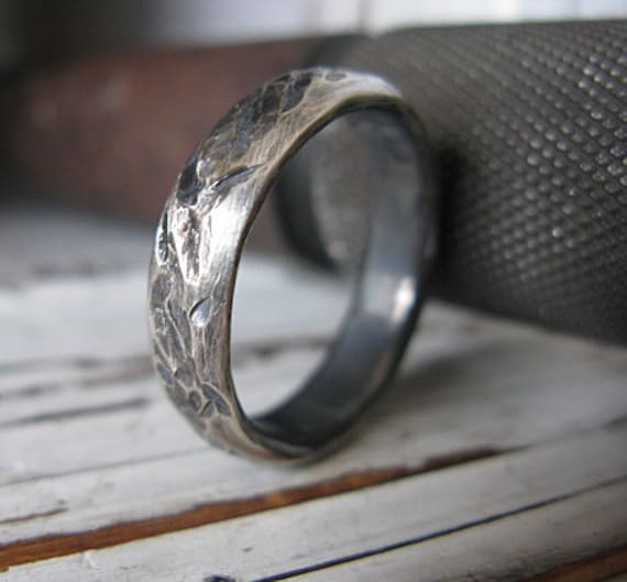 sterling silver mens wedding band