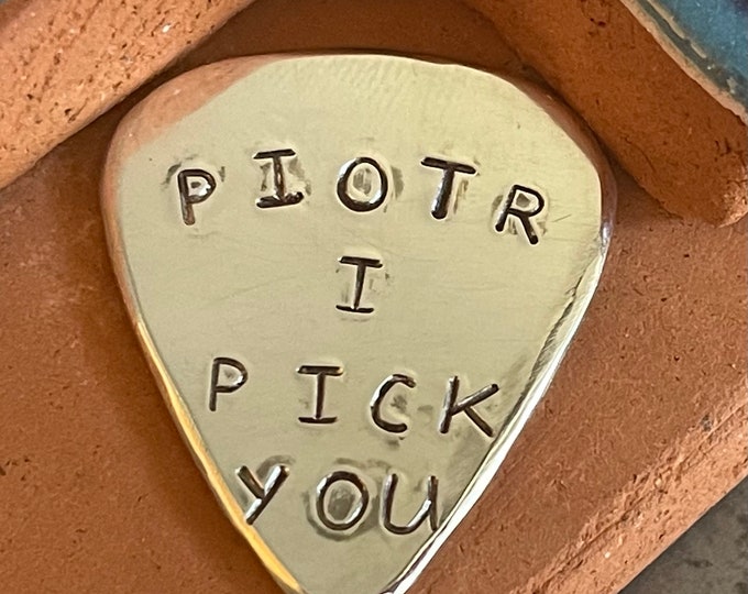 Personalized Silver Guitar Pick