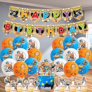 Set de decoración para fiesta de cumpleaños de Dogman: pancarta, globos y adornos para tartas.
