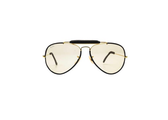 Ray Ban Leather B&L Aviator Sunglasses 58-14 Vintage Sunglasses