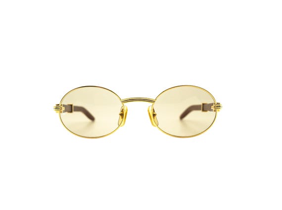 Cartier Giverny 53-22 – 22k Gold & Wood Sunglasse