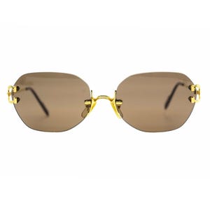 Gafas de sol Cartier Chelsea 54-16 de oro de 22 quilates y madera
