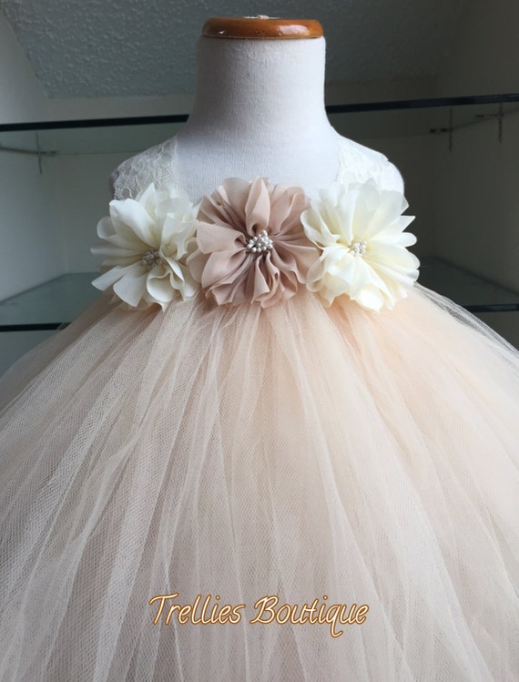 white christmas dresses Baby Girl Birthday Party Pearl Chiffon Back Zipper Princess Dress