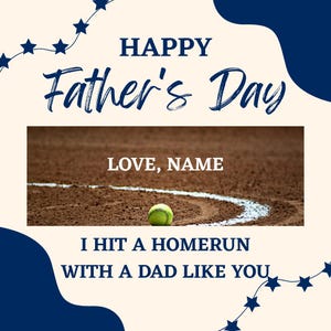 Vaderdagkaart "I hit a home run with a dad like you!" van Kind