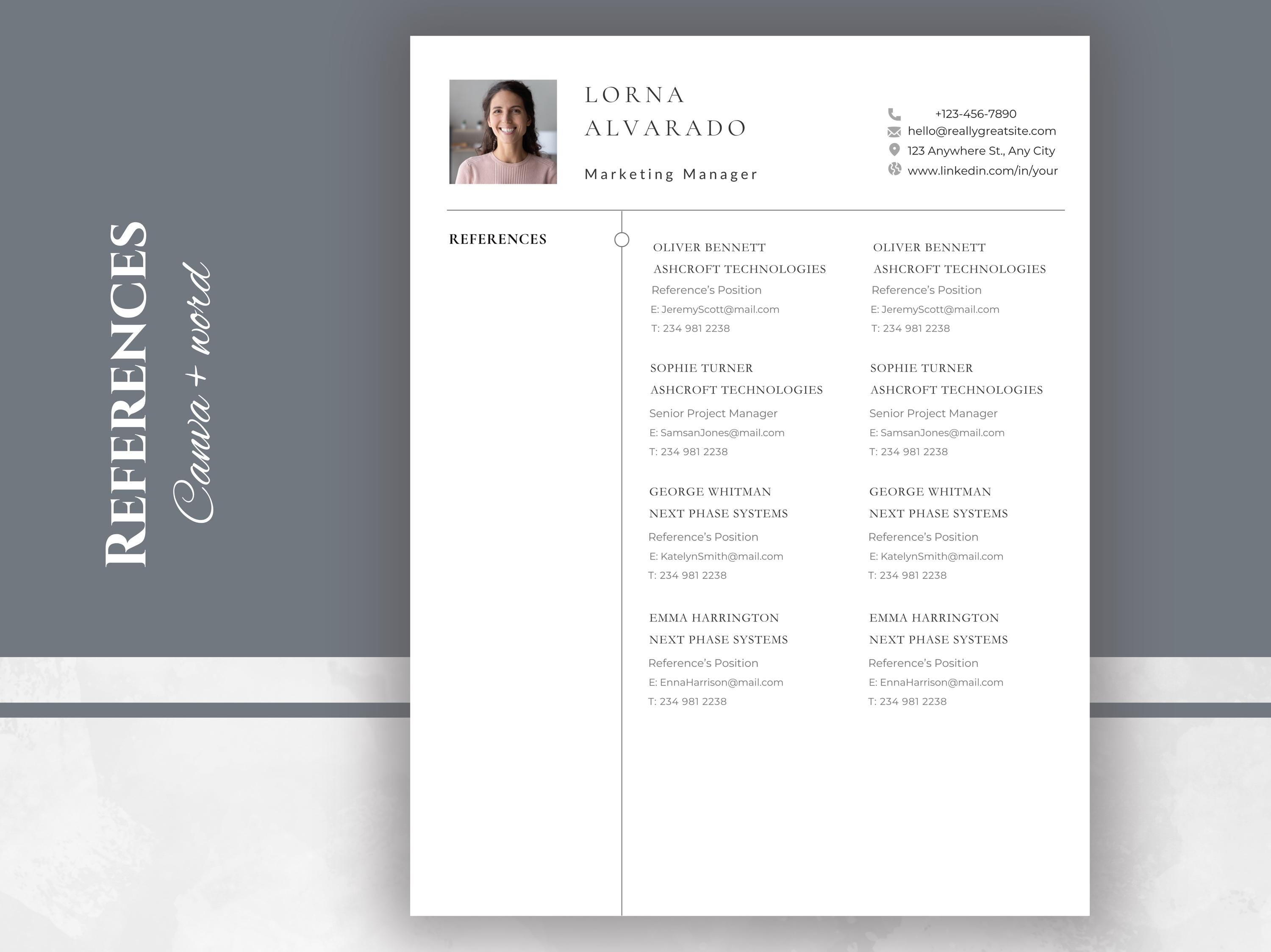 Minimalist Resume Template Canva: Professional CV + Cover Letter ...