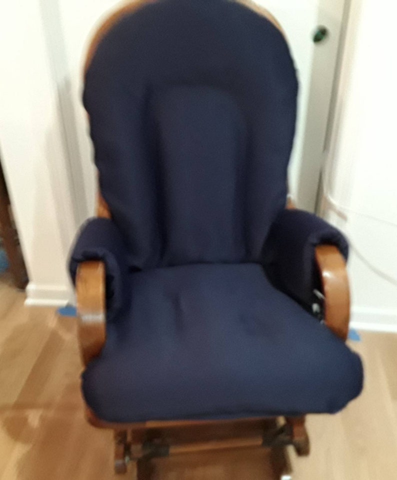 navy blue glider chair