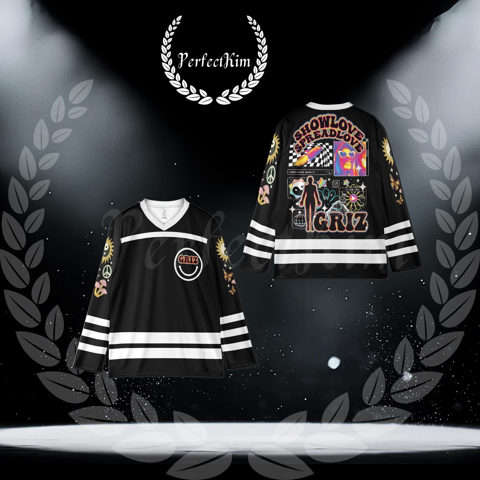 Maillot De Hockey GRIZ 'Infinite Everything' - Taille L, Multicolore, Style Producteur DJ - Neuf Sans étiquettes