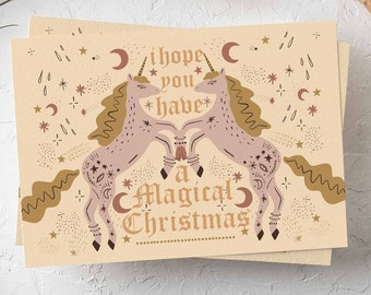 24 Magical Boho Christmas Cards in 2 Spiritual Designs + Envelopes RR3 6947