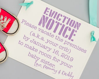 Baby eviction notice | Etsy